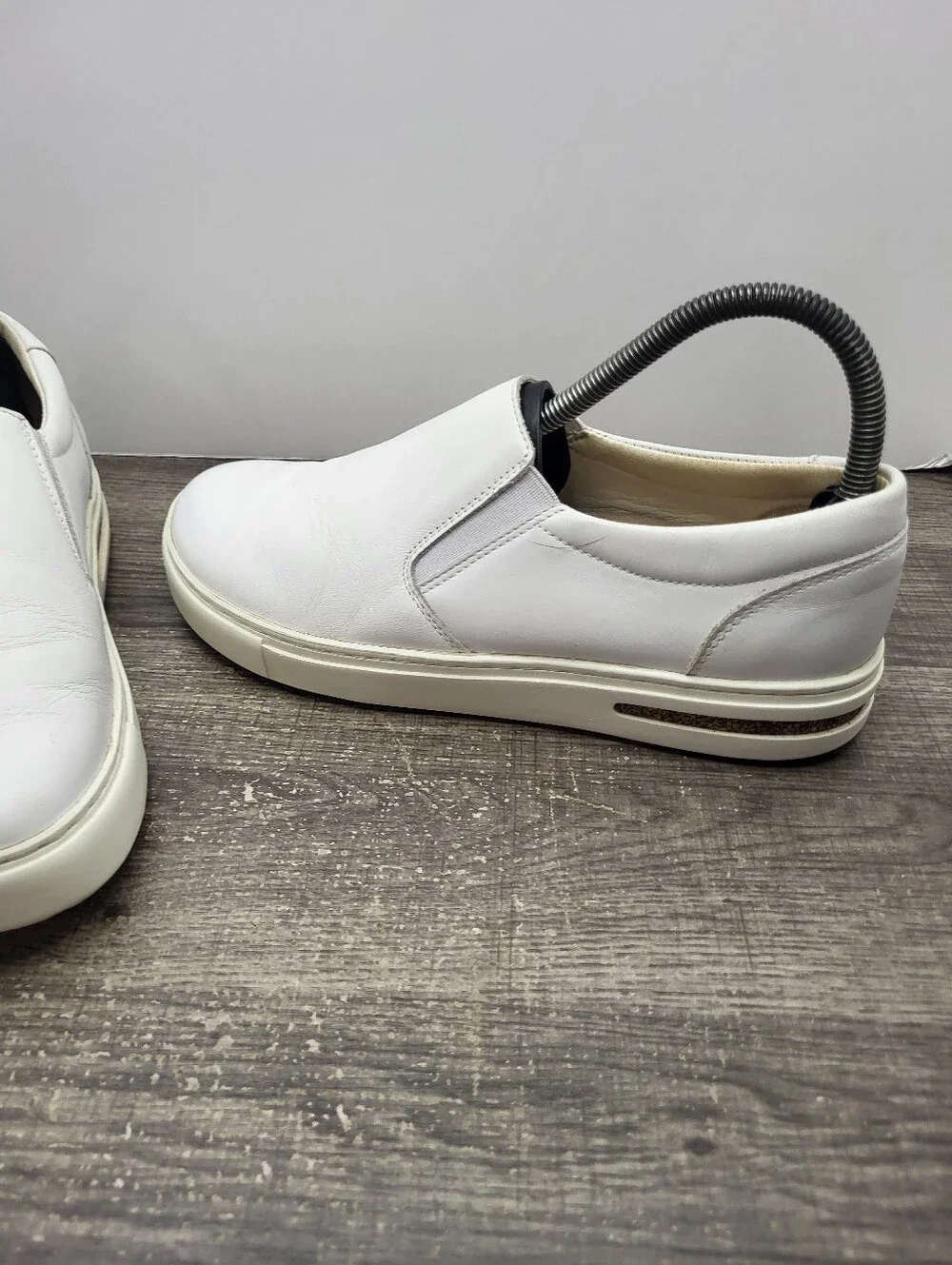 Birkenstock Oswego Shoes Casual White Leather Slip On  Sz 38EU Wms 7 US Narrow